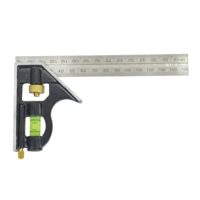 Image of Dapetz ® Carpentry Squares 6Inch/150mm, Combination Square, Engineers Adjustable Square 45/90 with Bubble Level and Stainless Steel Ruler 300mm Measuring Tool for Engineer Carpenter