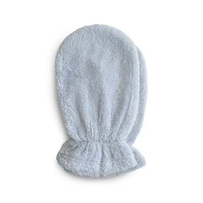 Image of Mushie Bath Mitt 1x Set of 2 Mitts Elastic Cuff Wash Gloves for Adults and Children Unisex Material: 100% Organic Terry Cotton Bathroom Accessories (Baby Blue)