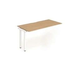 Image of Evolve Single Ext Kit White Frame Bench Desk 1200 Beech BE318