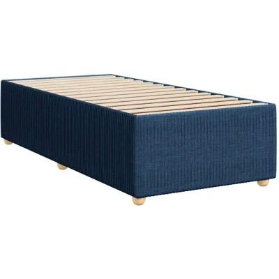 Image of vidaXL Bed Frame without Mattress Blue 90x190 cm Single Fabric