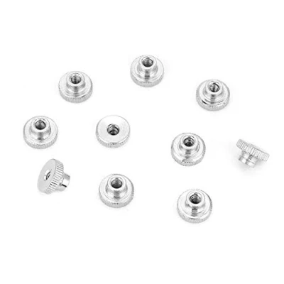 Image of M3 M4 M5 M6 M8 M10 Nickel Plated Carbon Steel Hand Tighten Knurled Thumb Nuts Handle With Nuts(M3（10pcs）)