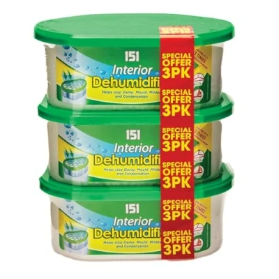 Image of 151 INTERIOR DEHUMIDIFIER 3 X 250ML PACKS FRAGRANCE FREE,3x250ml