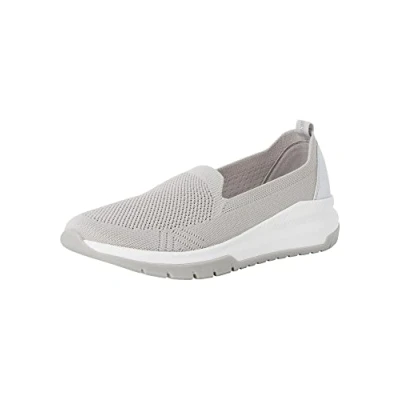 Image of Jana Women&#039;s 8 24762 20 Multi Width Comfortable Sporty Everyday Shoes Leisure Sneaker, lightgrey, 5 UK