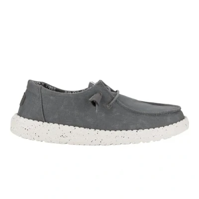 Image of Hey Dude Women&#039;s Wendy Stretch Canvas Sneaker, Dark Grey, 6 UK
