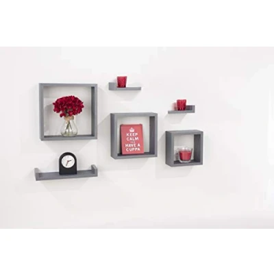Image of Core Products, Hudson 6 Piece Floating Shelf Kit Matt Grey