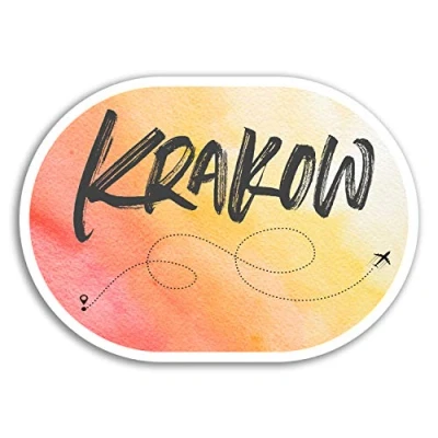 Image of 2 x 10cm Krakow Vinyl Stickers Poland Fun Travel Sticker Luggage Laptop #17922 (10cm Wide)