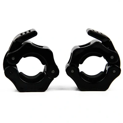 Image of HemeraPhit ABS Barbell Collar Locks 1inch Clamp Weight Lifting Quick Release Collars, 1Pair (23 26mm Inner Dia)