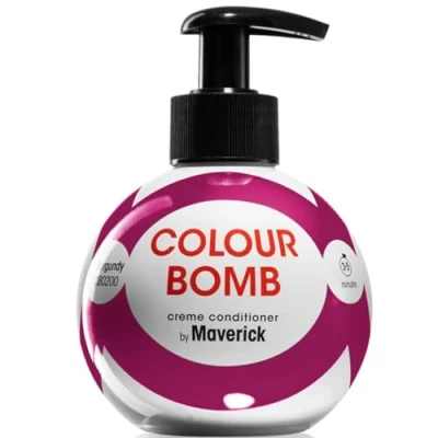 Image of Colour Bomb, Burgundy 250ml, Depositing and Creme Conditioning Hair Mask/Conditioner, Temporary Refresh Treatment,Semi Permanent Dye, No Mix, Vegan Friendly, Ammonia/Peroxide
