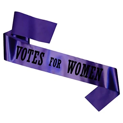 Image of My Pretty Little Gifts &#039;Votes for Women&#039; Suffragette Child Sized Sash: Green, Purple, Yellow, White: Emmeline Pankhurst Costume Kids (Purple)