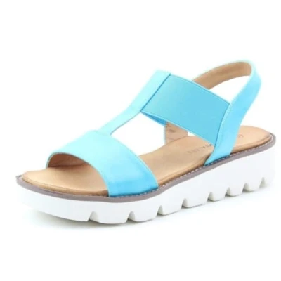Image of Heavenly Feet Womens Ritz Platform Vegan Sandals (Turquoise, UK Footwear Size System, Adult, Women, Numeric, Medium, 7)