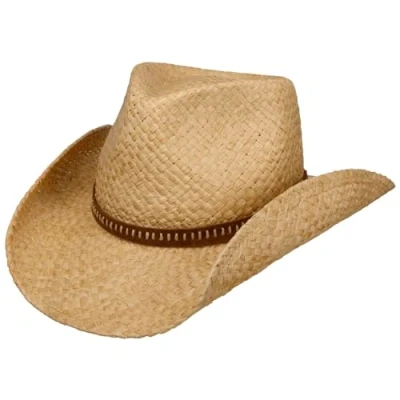 Image of Stetson Fair Oaks Western Straw Hat Women/Men Cowboy Raffia Summer Spring XL (60 61 cm) Nature