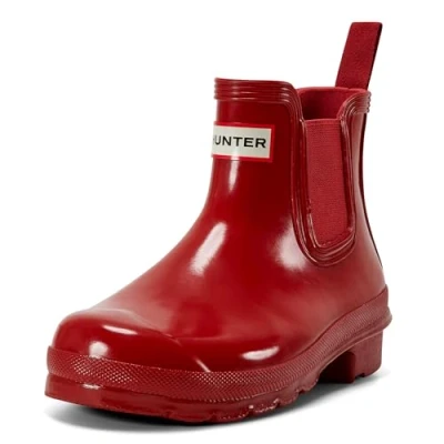 Image of Hunter Original Chelsea Gloss Womens Wellington Boots UK 6 Military Red