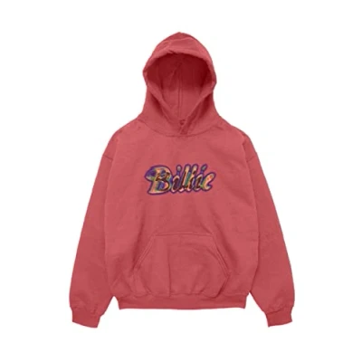 Image of Billie Eilish Hoodie Silhouettes Official Unisex Red Pullover XXL