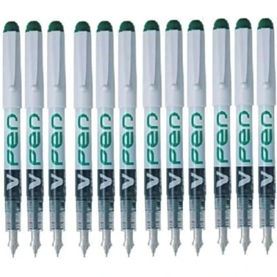 Image of Pilot V Pen Disposable Fountain Green, Box of 12