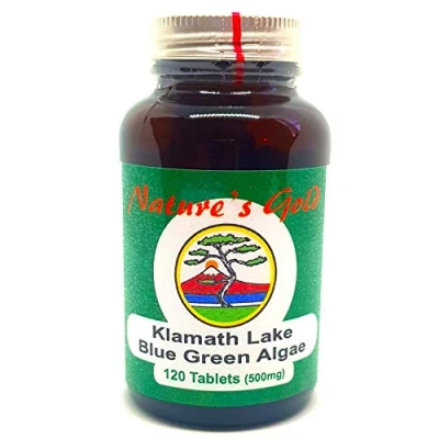 Image of Nature&#039;s Gold Organic Klamath Lake Blue Green Algae Supplement 500mg 120 Tablets