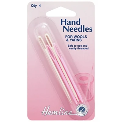 Image of Hemline Large Plastic Wool &amp; Yarn Needles per pack