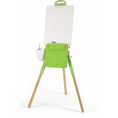 Image of Hape Portable Bamboo Easel, Height Adjustable, Lightweight and Eco Friendly Art Set for Kids, Ages 4 Plus