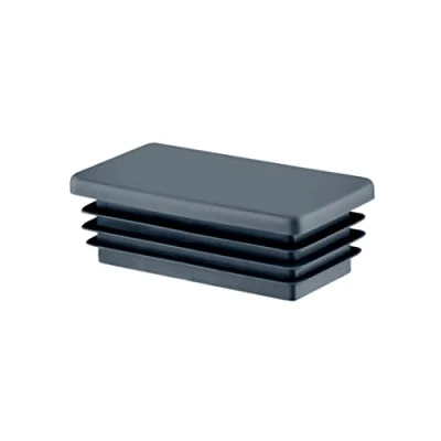 Image of Lamellar plugs End Caps for rectangular pipe 100x50 mm 5 pcs. Anthracite RAL 7016 Plastic 10x5 cm EMFA ®
