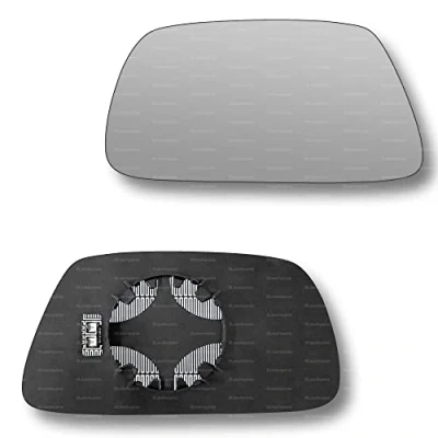 Image of Less4spares Replacement Wing Mirror Glass Left Compatible with Jeep Grand Cherokee 2005 2009 CLIP ON Passnager Near Side N/S Heated Convex