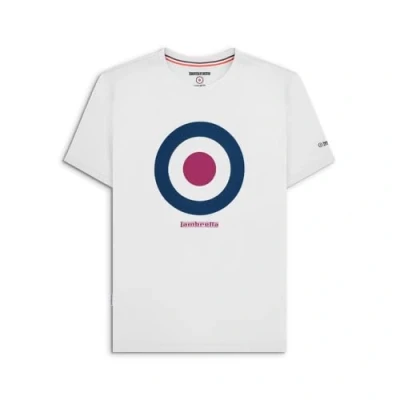 Image of Lambretta Mens Target Crewneck Short Sleeve T Shirt Tee Top White 3XL
