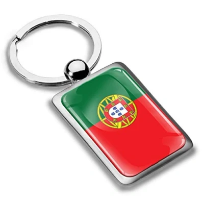 Image of Biomar Labs® 3D Metal Portugal Flag Keyring Key Ring Accessories Men Women Keychain Gift KK 214