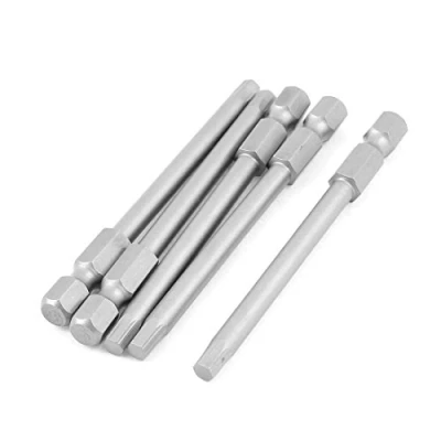 Image of Sourcingmap 1/4 Inch Shank 4mm Hex Tip Magnetic Screwdriver Bits 5pcs