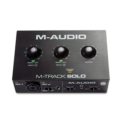 Image of M Audio Track Solo USB Interface for Recording, Streaming and Podcasting with XLR, Line DI Inputs, Plus a Software Suite Included