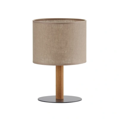 Image of TK Lighting Deva Nature table lamp, textile, wood