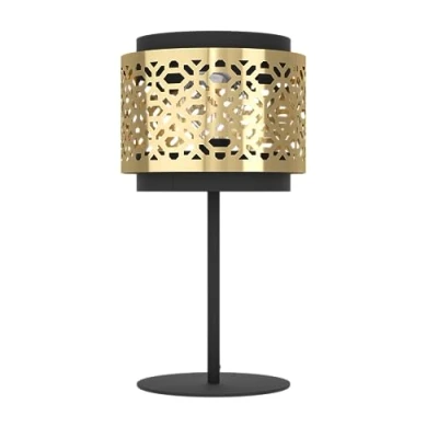 Image of EGLO Sandbach table lamp in black and brass