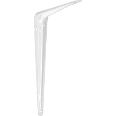 Image of Merriway BH05449 (12 Pcs) London Style Shelf Brackets 350 x 300mm (14 12 Inch) White Pack of Pieces