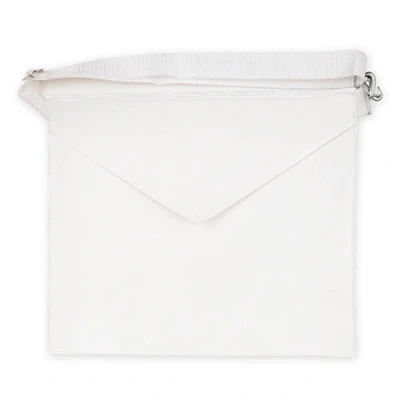 Image of THE MASONIC COLLECTION Craft Entered 1st Degree Apprentice Imitation Leather Apron White Colour Large Pocket &amp; Adjustable Belt Gift Accessory For Freemason Men