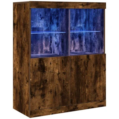 Image of vidaXL Sideboard Smoked Oak 81x37x100 cm Engineered Wood