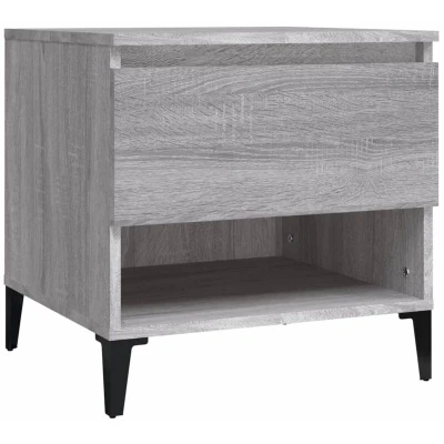 Image of vidaXL Side Table Grey Sonoma 50x46x50 cm Engineered Wood
