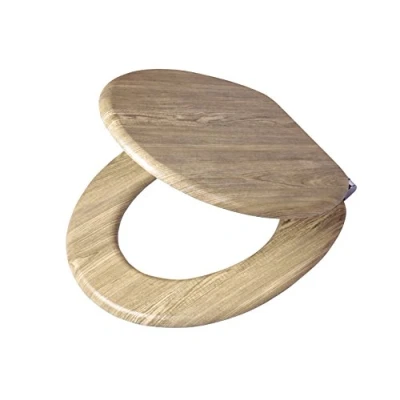 Image of Tiger MDF Toilet Seat, Brown, Soft Close, Scratch Resistant, Adjustable Mounting