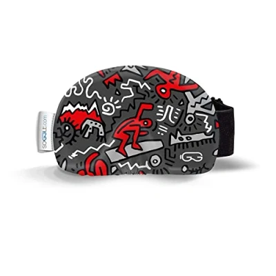 Image of SOGGLE Ski Goggles Protective Cover Microfibre One Size Doodle Grey
