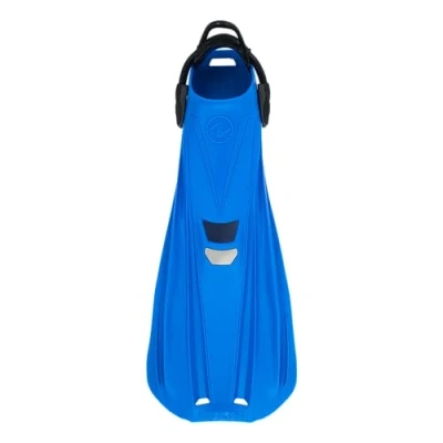 Image of Aqualung STORM MAX Versatile and Resistant Adult Diving Fins with Elastic Straps Monomaterial Design Durability Ideal for Scuba Snorkeling, Blue