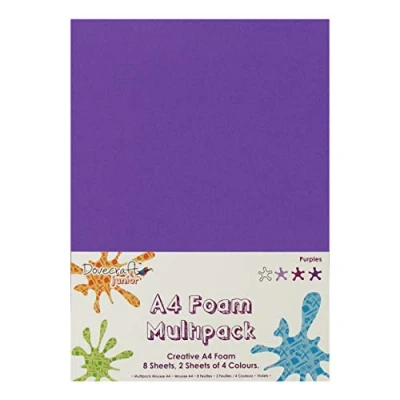 Image of Dovecraft Essentials A4 Creative Foam Sheets Purple