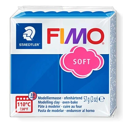 Image of STAEDTLER 8020 37 FIMO Soft Oven Hardening Polymer Modelling Clay Pacific Blue (1 x 57g Block)