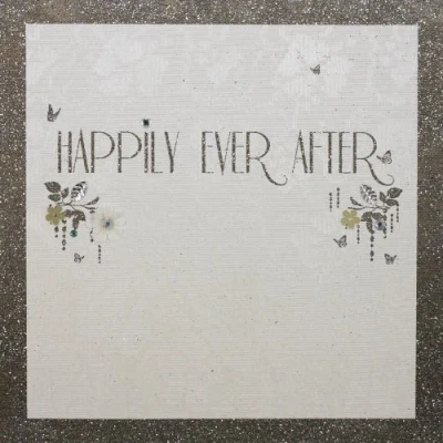 Image of &quot; Happily Ever After Handmade Wedding Card A5
