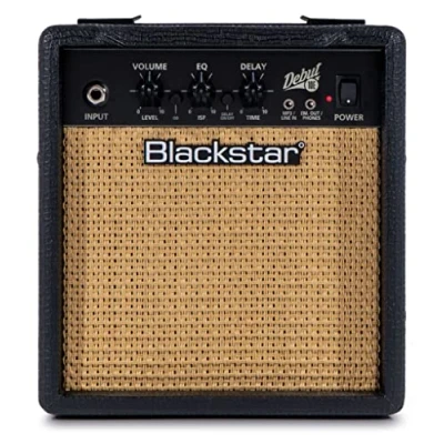 Image of Blackstar Debut 10E Beginners Practice Electric Guitar Amplifier Combo With Delay Effect 10 Watt Headphone Input/Line In MP3 Playback (Black)