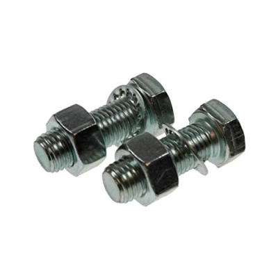 Image of 1 x PAIR HIGH TENSILE ZINC PLATED (8.8) TOWBALL NUTS &amp; BOLTS M16 45mm MP249B MAYPOLE