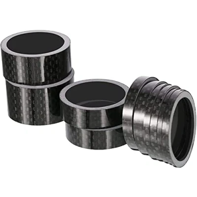 Image of Zivisk 8 Pcs Bike Headset Spacer Carbon Fiber MTB Road Bicycle Stem Threadless Spacers Kit for 1 1/8 Inch 2mm 3mm 5mm 10mm x 3 15mm 20mm(Black)