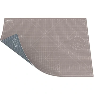 Image of ANSIO Craft Cutting Mat Self Healing A0 Double Sided 5Layers Quilting, Sewing, Scrapbook, Fabric &amp; Papercraft Imperial/Metric 46 Inch x 33.5 / 118cm 86 cm Brown/Grey