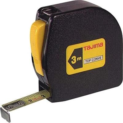 Image of Tajima TOP30MY &quot;Top Conve&quot; Measuring Tape, Black/Yellow, 230 mm
