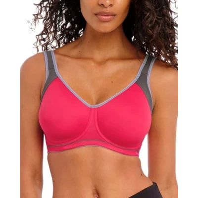 Image of Freya Women&#039;s Full Coverage Active Underwire Molded Sports Bra, Red (Hot Crimson), 34GG