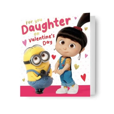 Image of Despicable Me Valentines Day Card Daughter Happy Valentine&#039;s