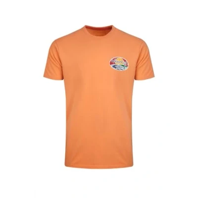 Image of Weird Fish LAND AND SEA BACK Graphic Print Tshirt, Men&#039;s, Size: XL, Pumpkin