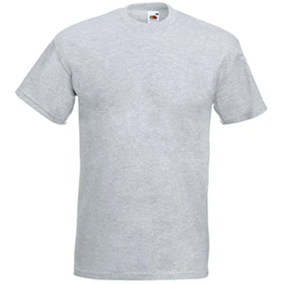 Image of Fruit of the Loom Men Super Premium Short Sleeve T shirt Ash, X Large