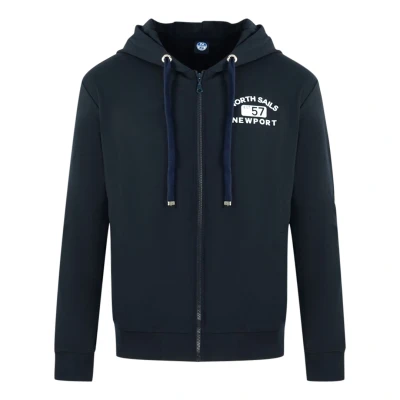 Image of North Sails Mens Logo Navy Blue Zip Sweater Jacket Cotton Size Small