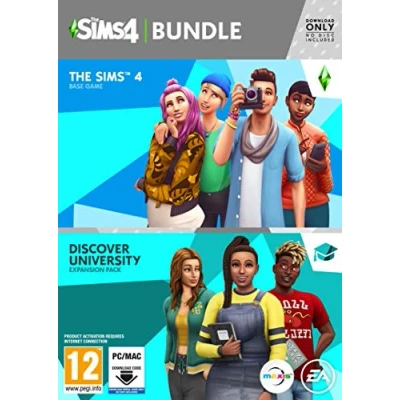 Image of The Sims 4 + Discover University (EP8) Bundle PCWin Code In A Box Video Game English
